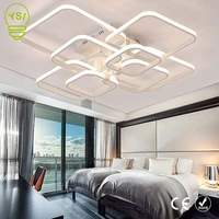 modern acrylic led ceiling light 85 265v square circel rings ceiling light for living room bedroom home fixtures