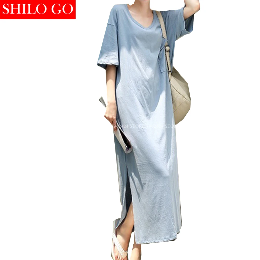 Женское платье с коротким рукавом SHILO GO повседневный свободный светильник v