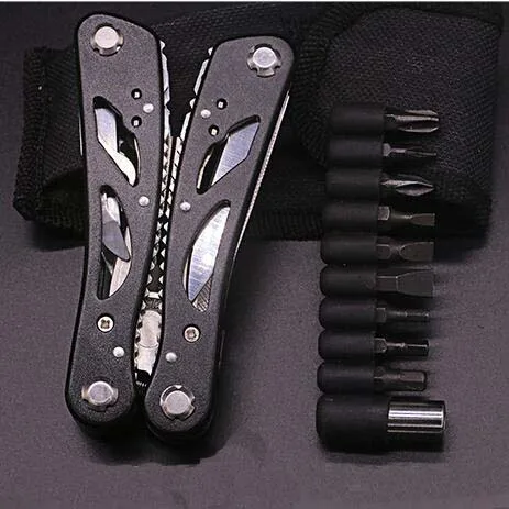 Многофункциональный инструмент плоскогубцы с набором отверток карманные для