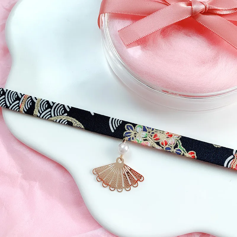 DoreenBeads классический японский стиль лента веревка кукла чокер милый романтический женский птица кошка Карп короткое ожерелье с подвеской, 1 шт - Окраска металла: 1