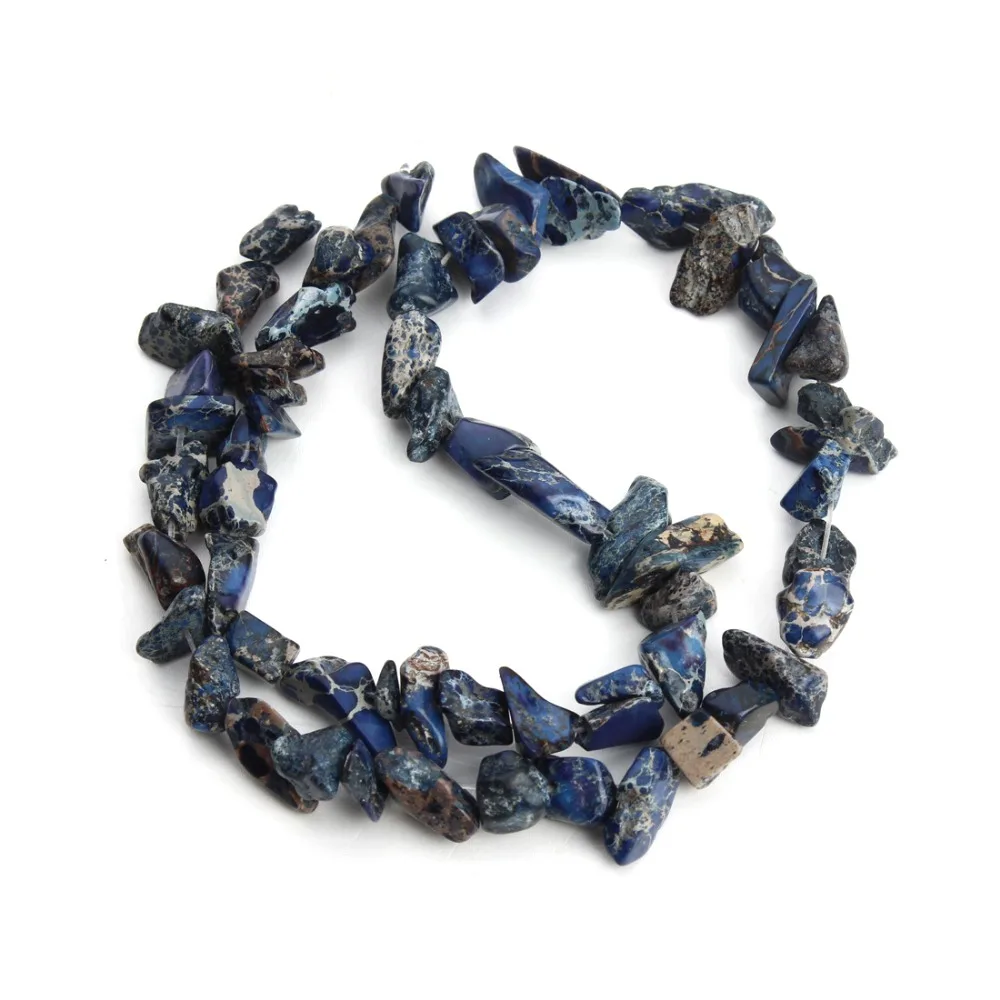 Wholesale Natural Irregular 8-12mm Chips Beads Dark Blue Imperial Stone Fit DIY Charm Strand Bracelets Jewelry Findings | Украшения и