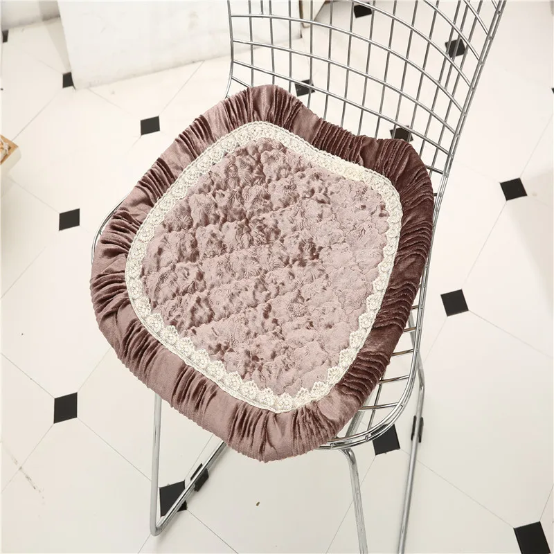 Всесезонная универсальная Золотая Бархатная противоскользящая подушка для