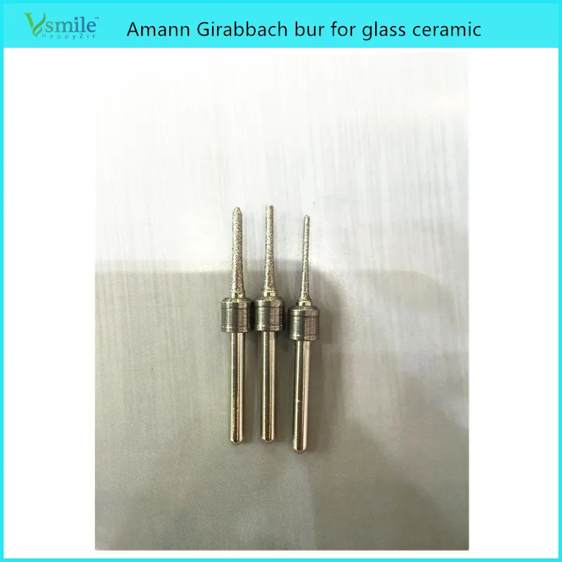 3 pcs/lot Amann cad cam milling burs for glass ceramic and lithium dicilicate for shaft 3mm CAD CAM milling system