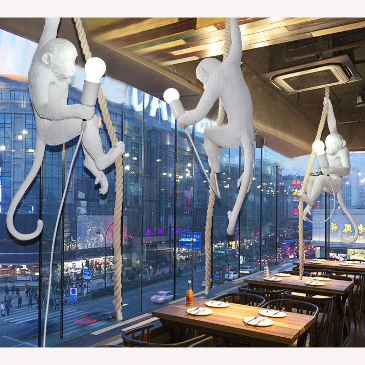 

Современный подвесной светильник в стиле арт-деко, обезьяна, Креативный светодиодный подвесной светильник, прикроватный светильник для ст...