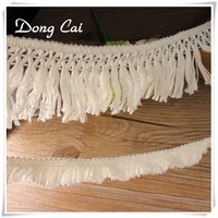 10yardslot 26cm beige cotton tassel lace trim cotton fabric ribbon fringe drop handmade sewing curtains clothes accessories