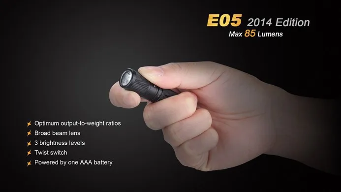 Fenix E05 Edition Cree XP E2 LED Flshlight 3 режима 85 люмен на 1 батарее AAA оригинал|Фонарики и