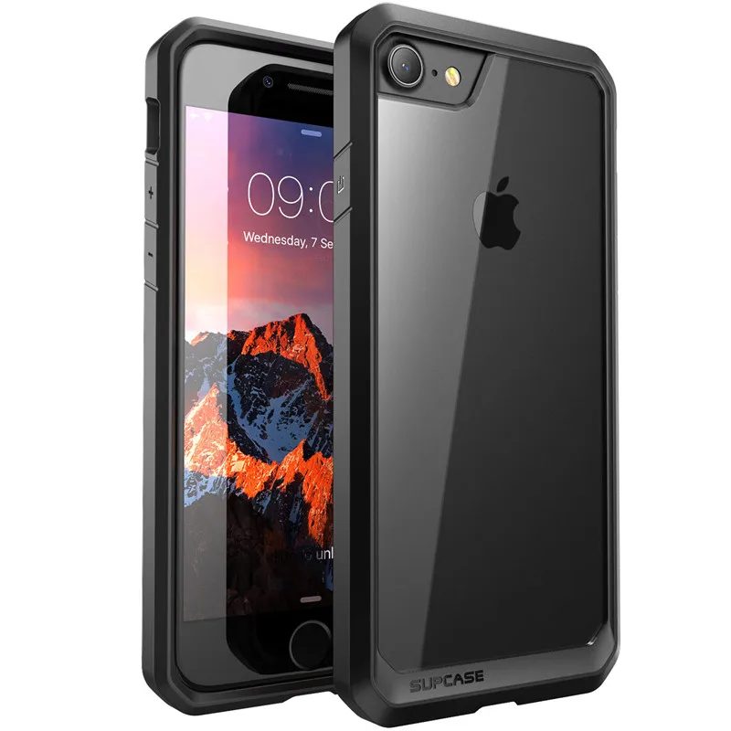 Black SUP чехол для iphone 7 Чехол 4,7 дюймов UB серия Премиум гибридный защитный ТПУ бампер+ прозрачный PC задний Чехол для iphone 7 - Цвет: Black