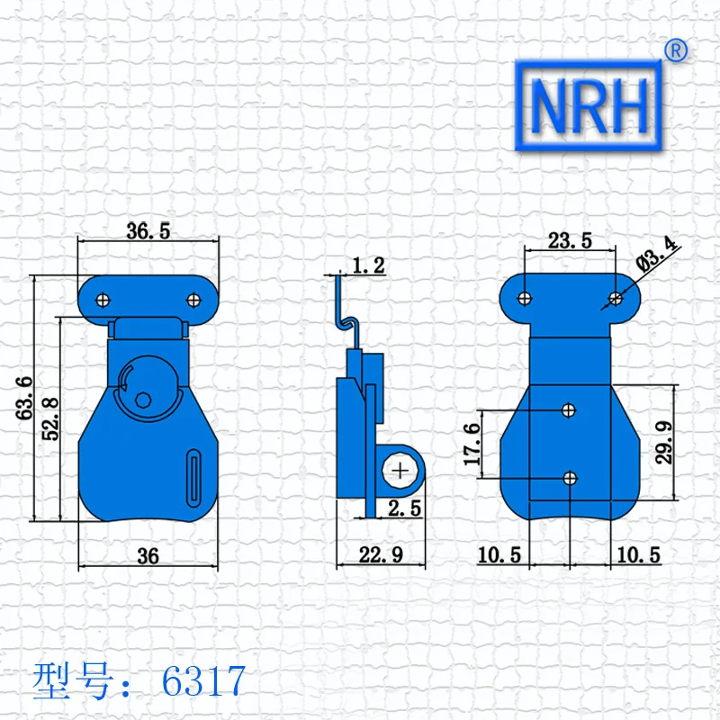 NRH 6317A холоднокатаная стальная Поворотная защелка-бабочка Прямая продажа с