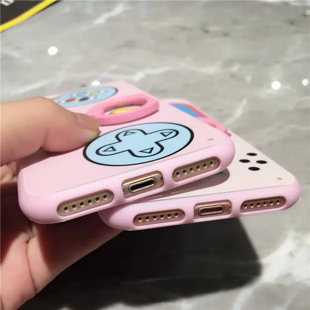Новый Для iPhone 7 6 s plus смазливая розовый отдыха машины кольцо держатель дизайн