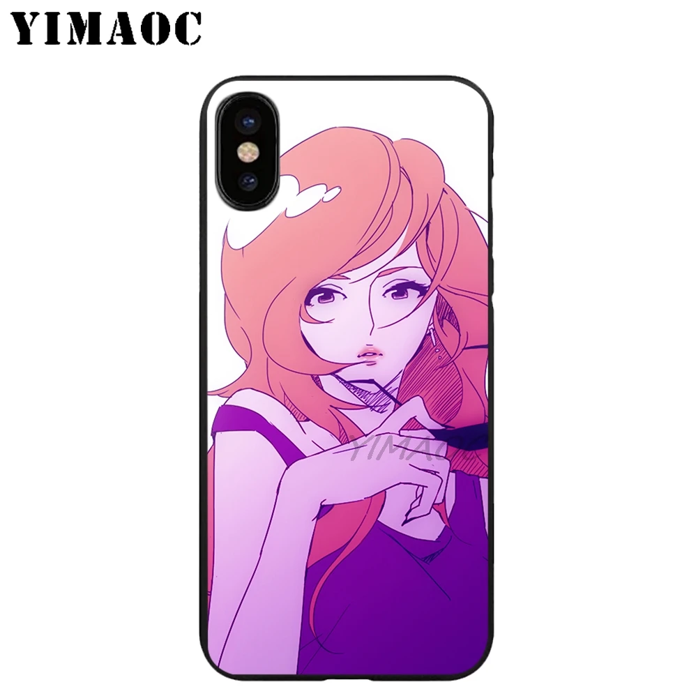 YIMAOC Lupin III Part V Soft TPU Black Silicone Case for iPhone X or 10 8 7 6 6S Plus 5 5S SE Xr Xs Max |
