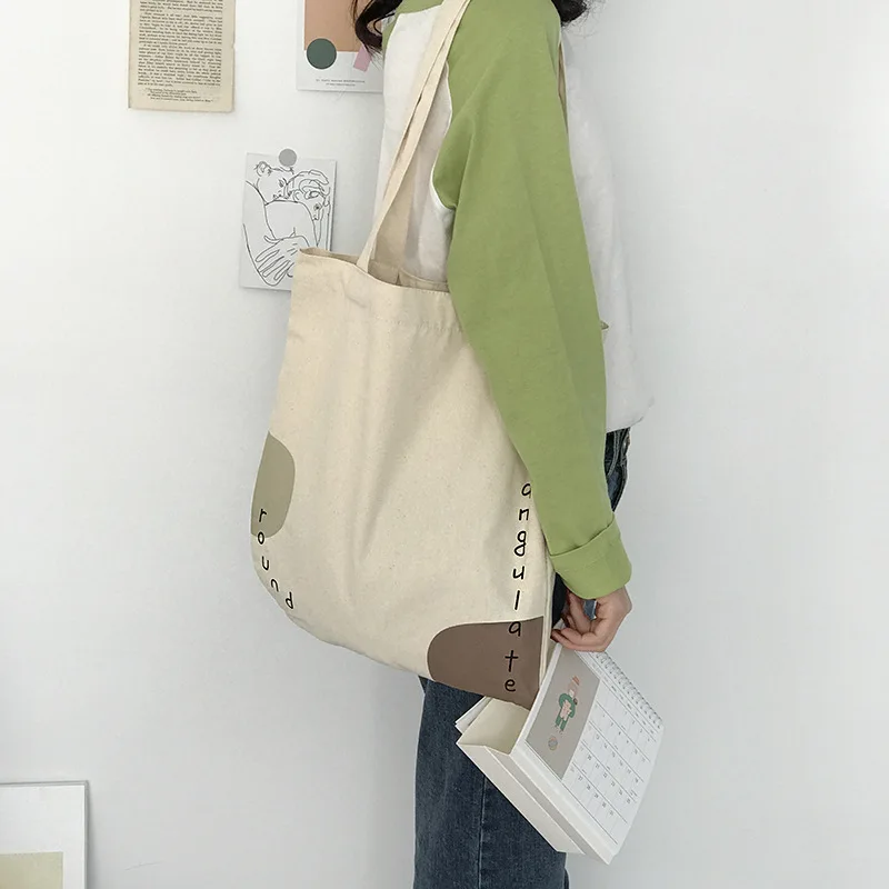 Сумки через плечо Youda с надписью милая холщовая сумка в японском простом стиле