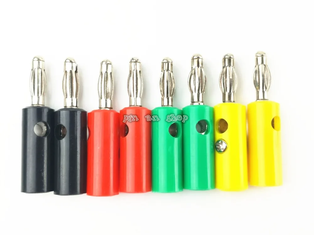 Штекер типа банан 4 мм черного и красного цветов|head black|head headhead jack |