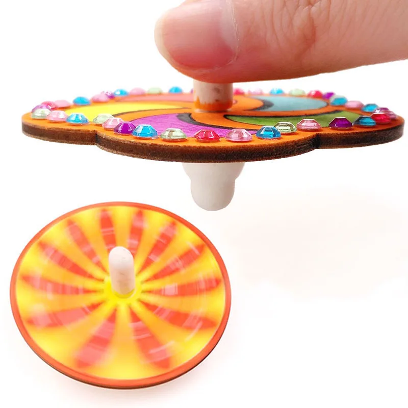 Saizhi живопись DIY домашнее образование игрушка натуральные бревна цвета Гироскопы для детей цветные ручной работы Креативные Yoys SZ3119