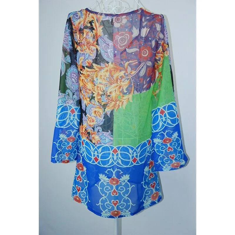 Лидер продаж 2019 Женская пикантная шифоновая накидка на бикини пляжный купальник