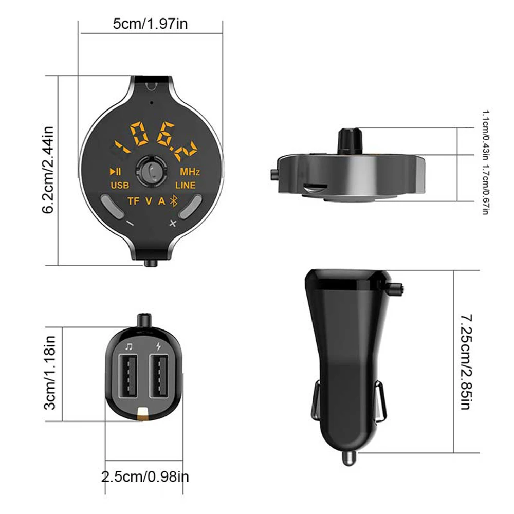 Kobwa Q8S автомобиль Wirless Bluetooth MP3 плеер Динамик приемник комплект с двойной Порты и