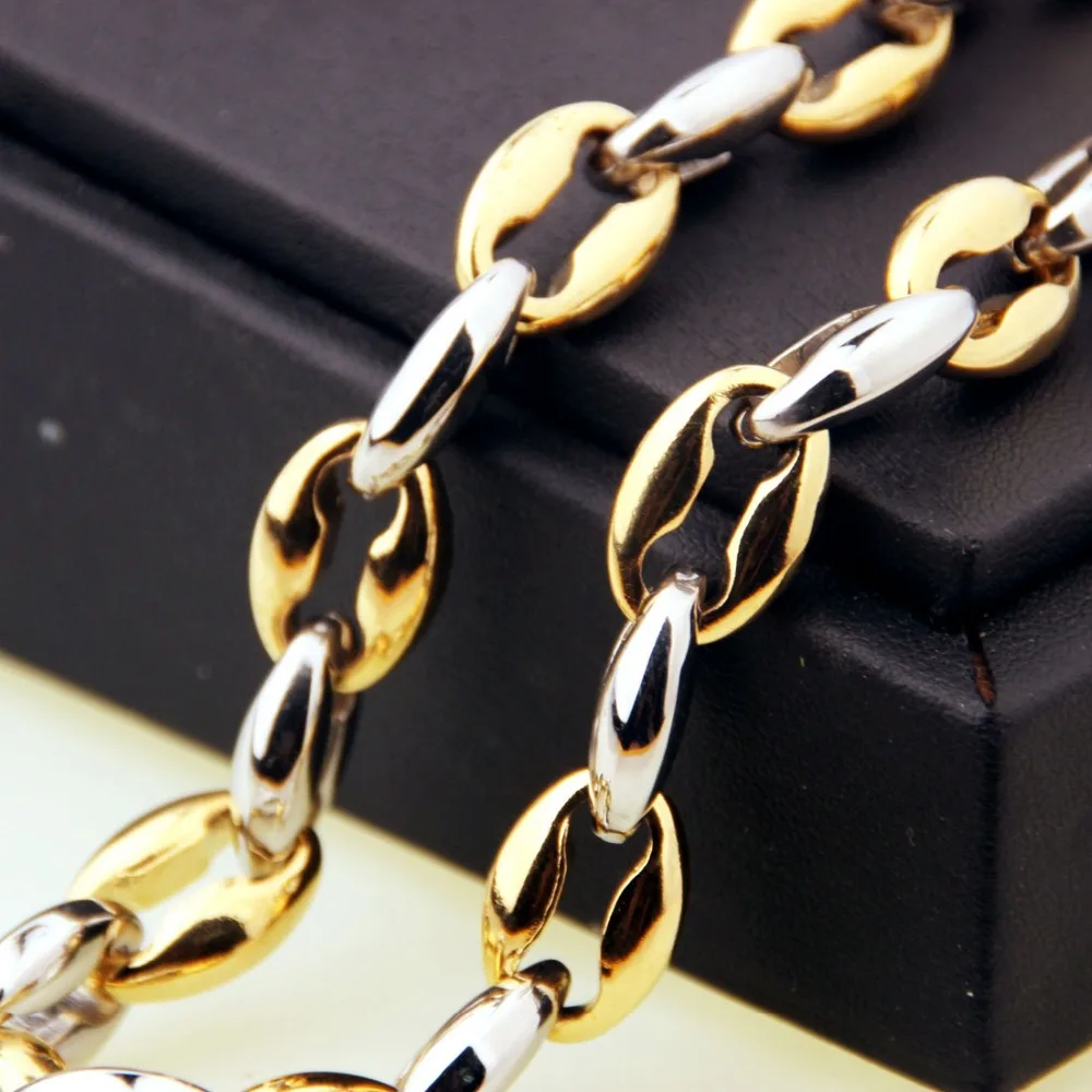 Hip hopp Mens Punk The coffee beans Chain Link Necklaces Stainless Steel Male Rapper Necklace Jewlery | Украшения и аксессуары