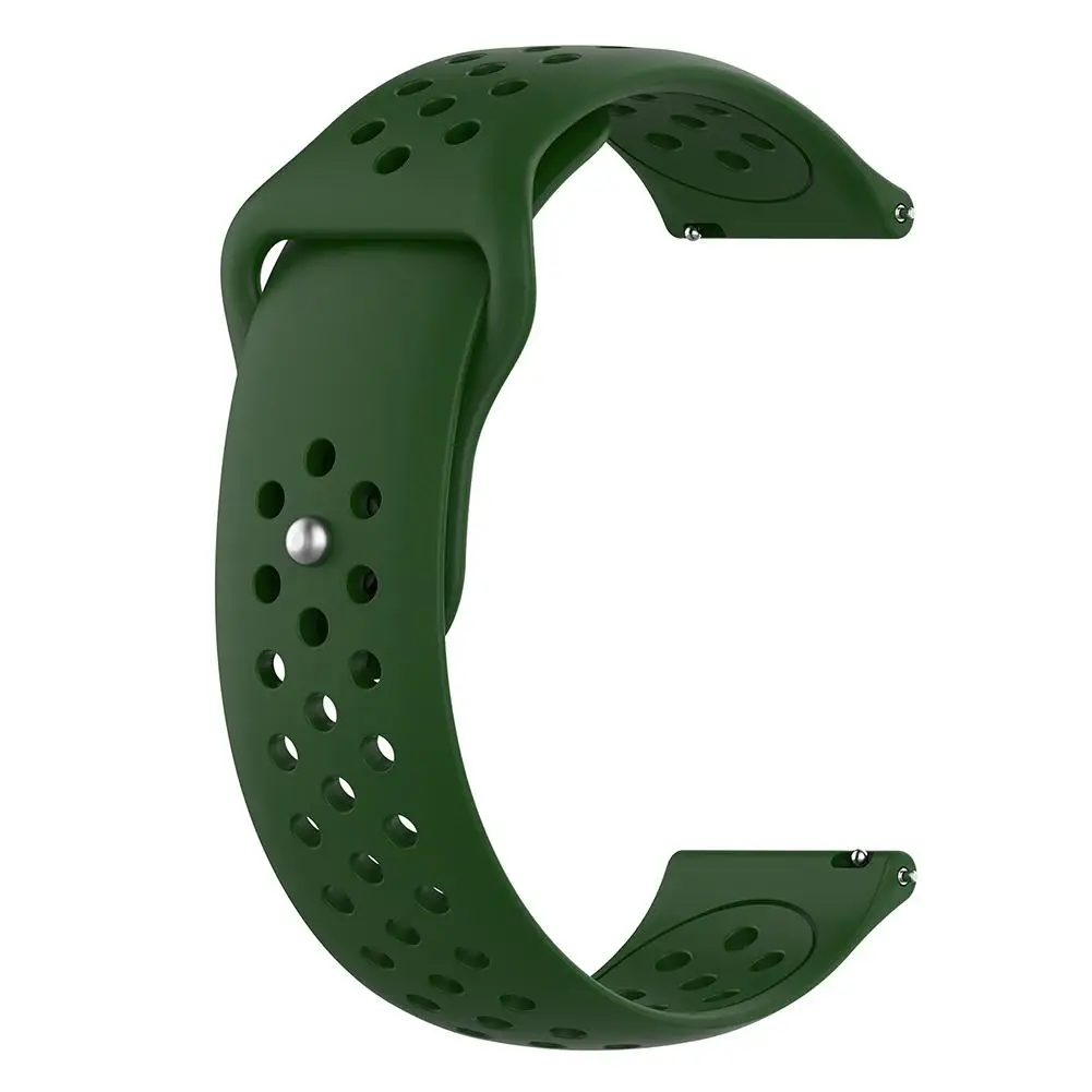 20 мм Новый универсальный силиконовый спортивный дышащий ремешок для наручных