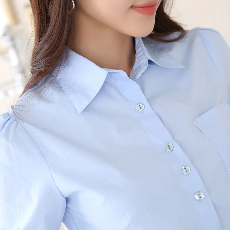 Новинка 2020 женские рубашки с длинным рукавом Camisas Mujer офисная блузка белая