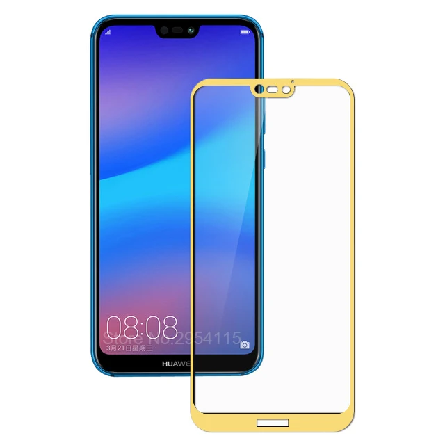 Gold 3d изогнутое стекло для huawei p 20 lite закаленное защитное стекло на hauwei p20 светильник Huwei p20 lite Защитная пленка для экрана - Цвет: Gold