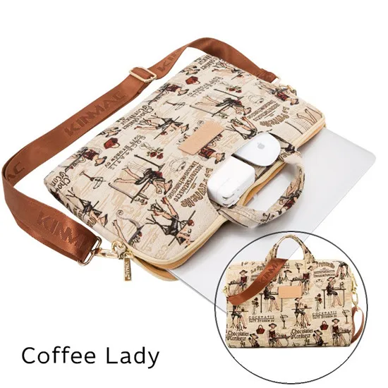 Coffee Lady Новинка, сумка-мессенджер бренда Kinmac, сумка, чехол для ноутбука 1", 14", 1", 15,6", для MacBook 13,", 15,6 дюймов, Прямая поставка - Цвет: Coffee Lady