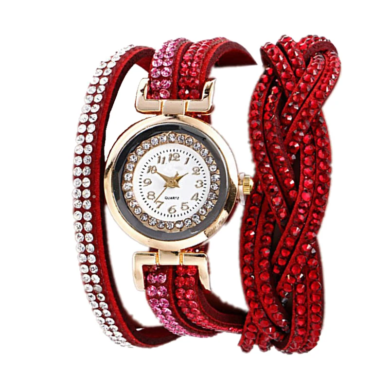 С клипсой для наручных часов новые модные практичные кварцевые часы с фиолетовой