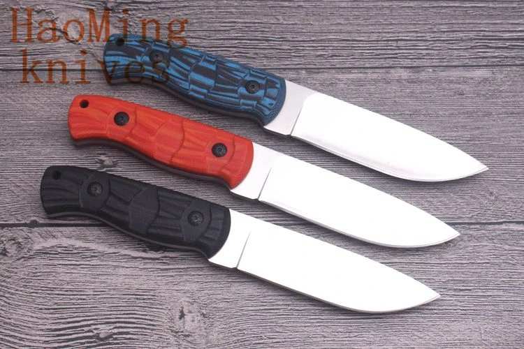 Practical defensive tactics camping fixed knife portable outdoor survival hunting rescue G10 Knives D2 steel K sheath EDC tools |