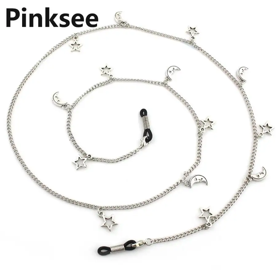

Fashion Women Gold Silver Eyeglass Chains lanyard Sunglasses Reading Beaded Glasses Chain Eyewear Cord Holder neck strap Rope