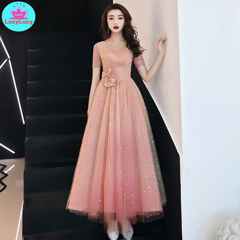 Новинка лета 2019 Женская Корейская версия сказочного розового цвета для вечерние