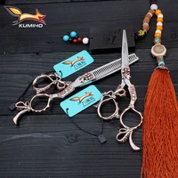 kumiho free shipping hair scissors 6 inch hairdressing scissors kit beauty salon scissors made of japan 440c stainless steel