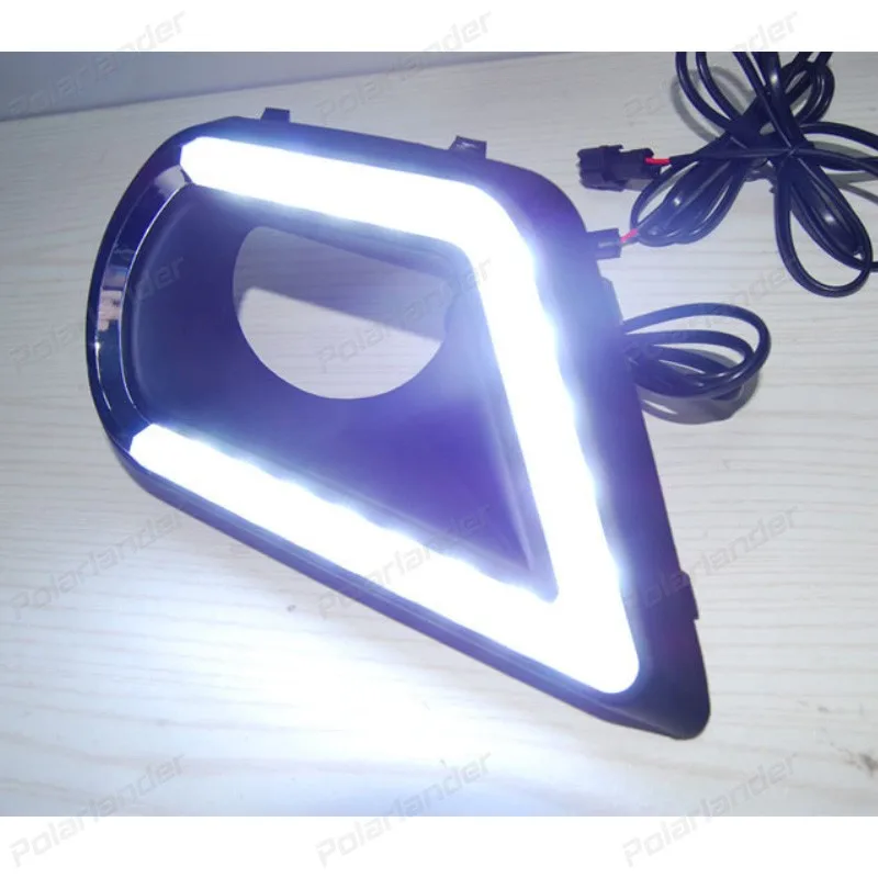 1 компл. drl автомобиль led свет дневные ходовые огни для s/ubaru f/orester 2013 2015 затемнения