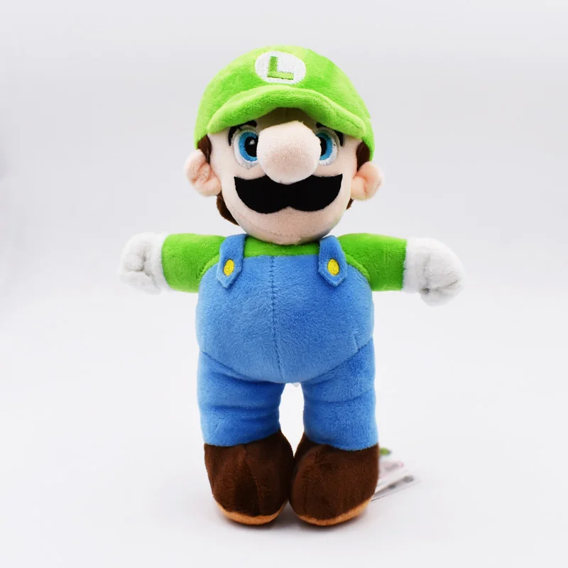 1" 25 см мультфильм Супер Марио Bros Плюшевые игрушки прямостоящие Марио Луиджи Brother зеленая шляпа мягкие игрушки мягкие куклы для детей