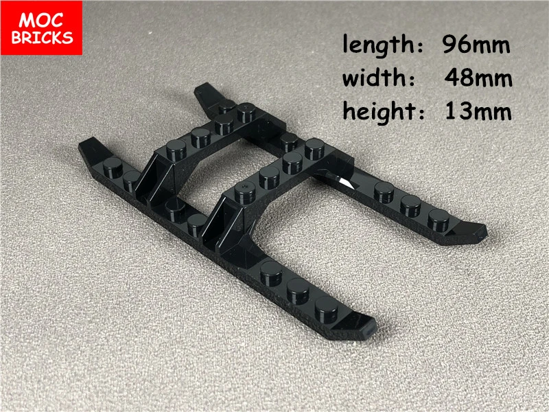 10 шт./лот DIY черный вертолет сани рельсы 12x6 подходит с 30248 образовательный