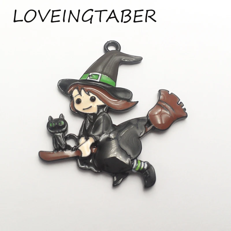 Новейшая эмалированная подвеска 41 мм * 36 10 шт./лот в виде кошки для езды на бромпе