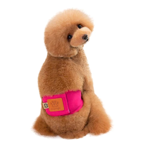 Pink DRESSPET собака физиологические штаны впитывающие подгузники мягкий хлопок Дышащий моющийся Женский Мужской трусики для собаки Briefs собака трусы - Цвет: Pink
