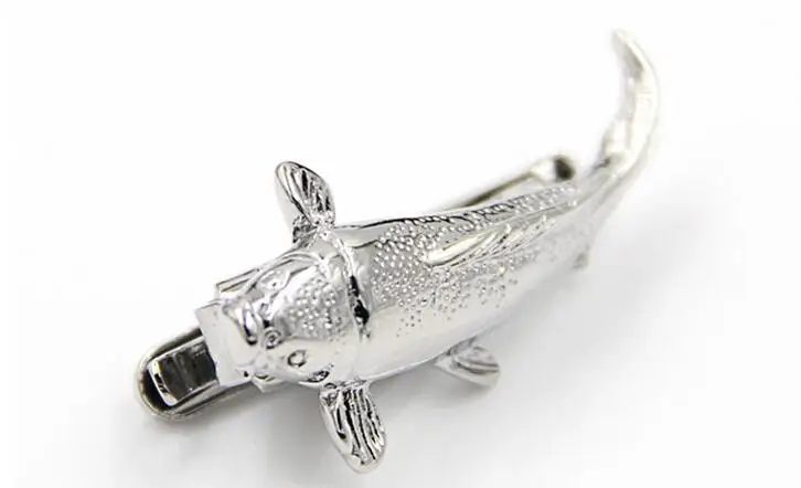 Зажим для галстука с медным покрытием 10 шт./лот яркая рыба на удачу булавки