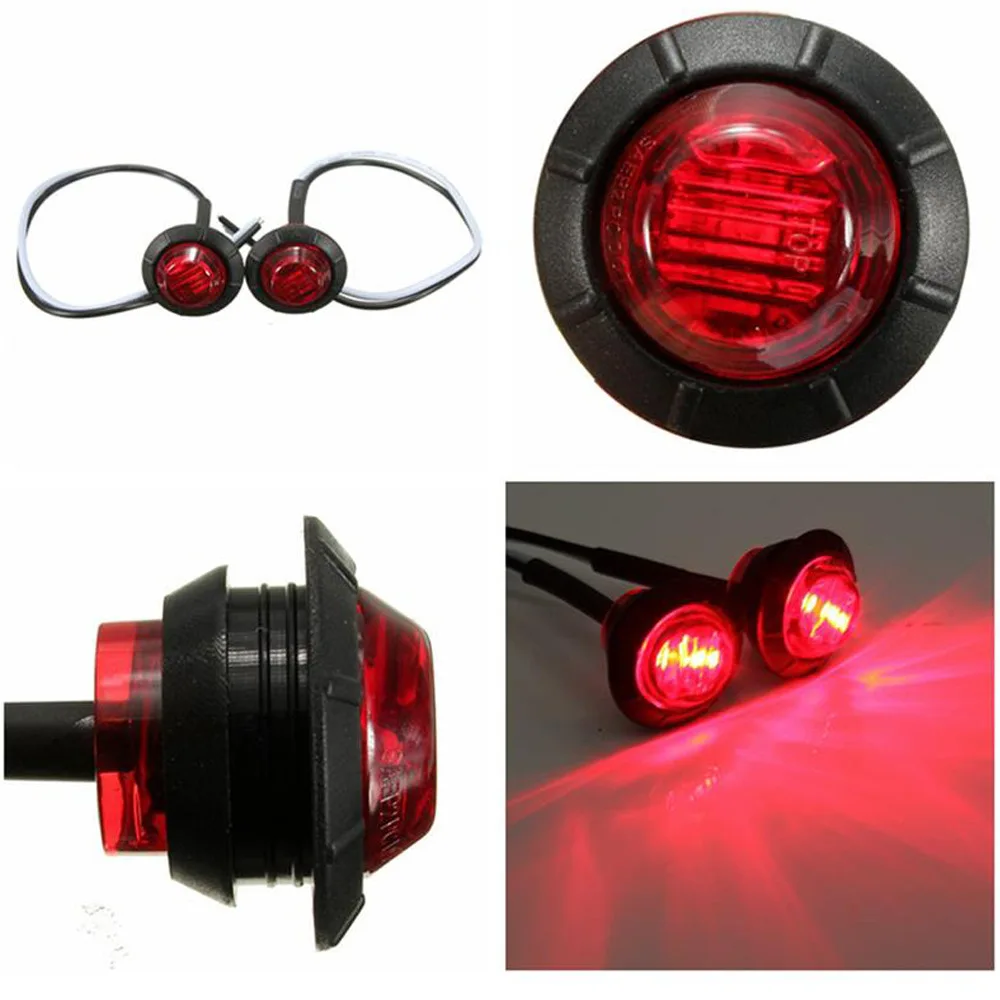Fuleem 50 шт. 3led красный 3/4 дюймов Мини СВЕТОДИОДНЫЙ Датчик дорожного просвета