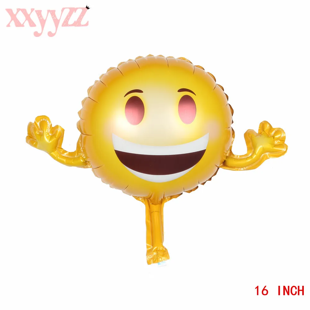 XXYYZZ улыбкой лицо шары гелий Фольга Дети с днем рождения globos Свадебные украшения