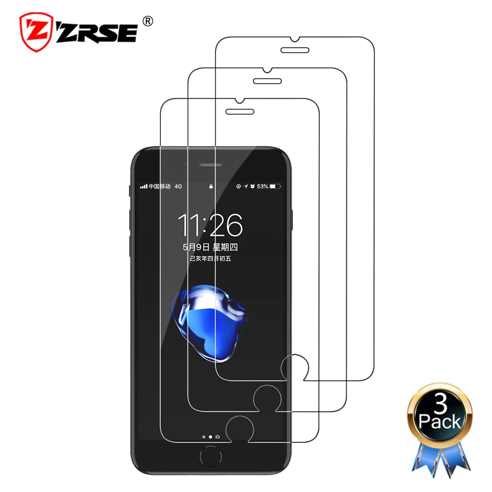 ZRSE 3 шт Защитное стекло для iPhone 6 6S 7 8 Plus X на XS MAX XR Защитная пленка экрана 4 5 5S SE