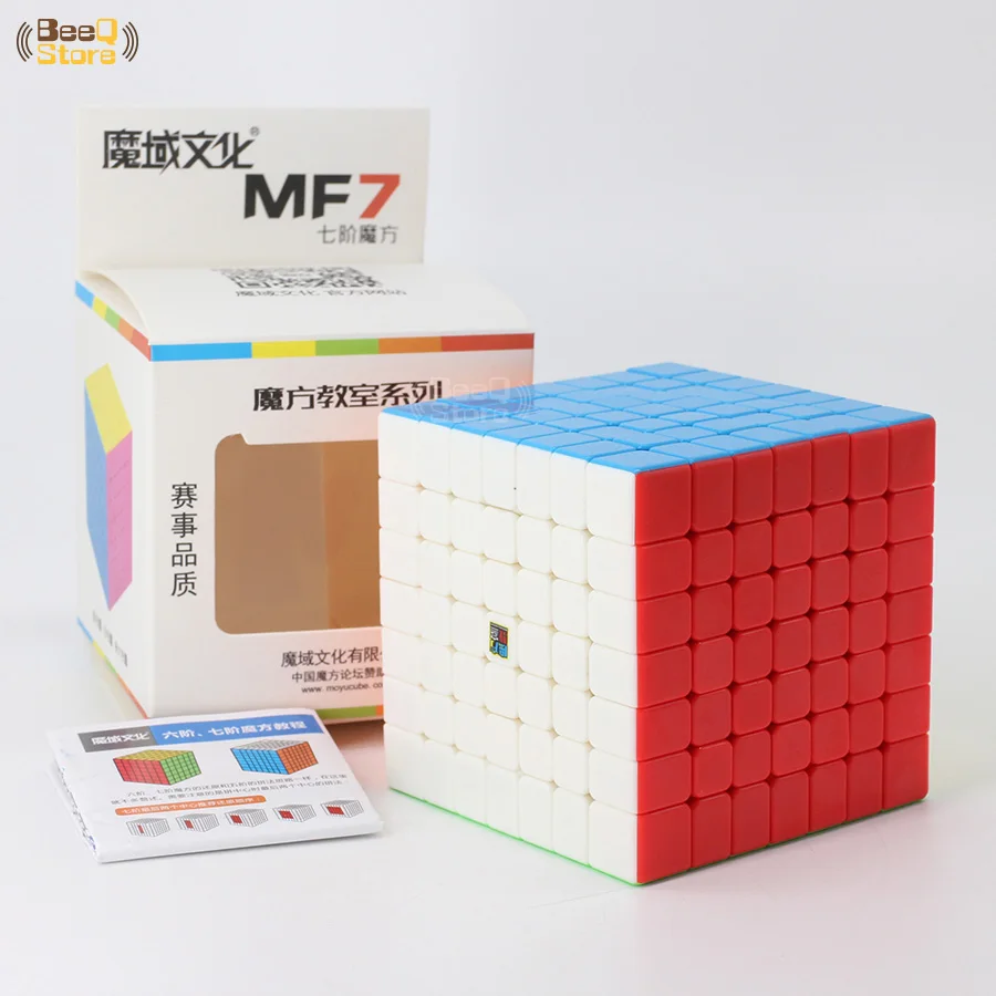 Mofangjiaoshi MF7 7x7 7 слойный куб черный/Stickerless 71 мм Профессиональный Головоломка Куб 7x7x7 для начинающих P слой Обучающие Детские игрушки - Цвет: MF7-Stickerless