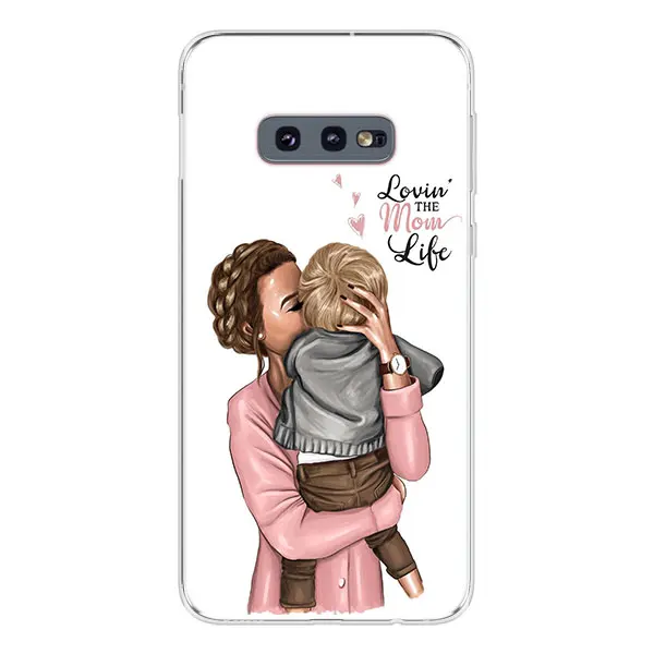 10 Силиконовый чехол для маленьких девочек и мам для samsung Galaxy Note 10, 5G, S8, S9, S10, S10 Plus, M10, M20, S7 edge, мягкий ТПУ чехол для телефона s - Цвет: 10