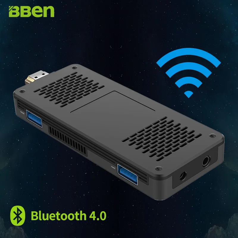 Bben мини pc MN10 Win10 Intel Apollo Lake Celeron dual band ретранслятор Wi Fi ПК 3 Гб оперативной памяти