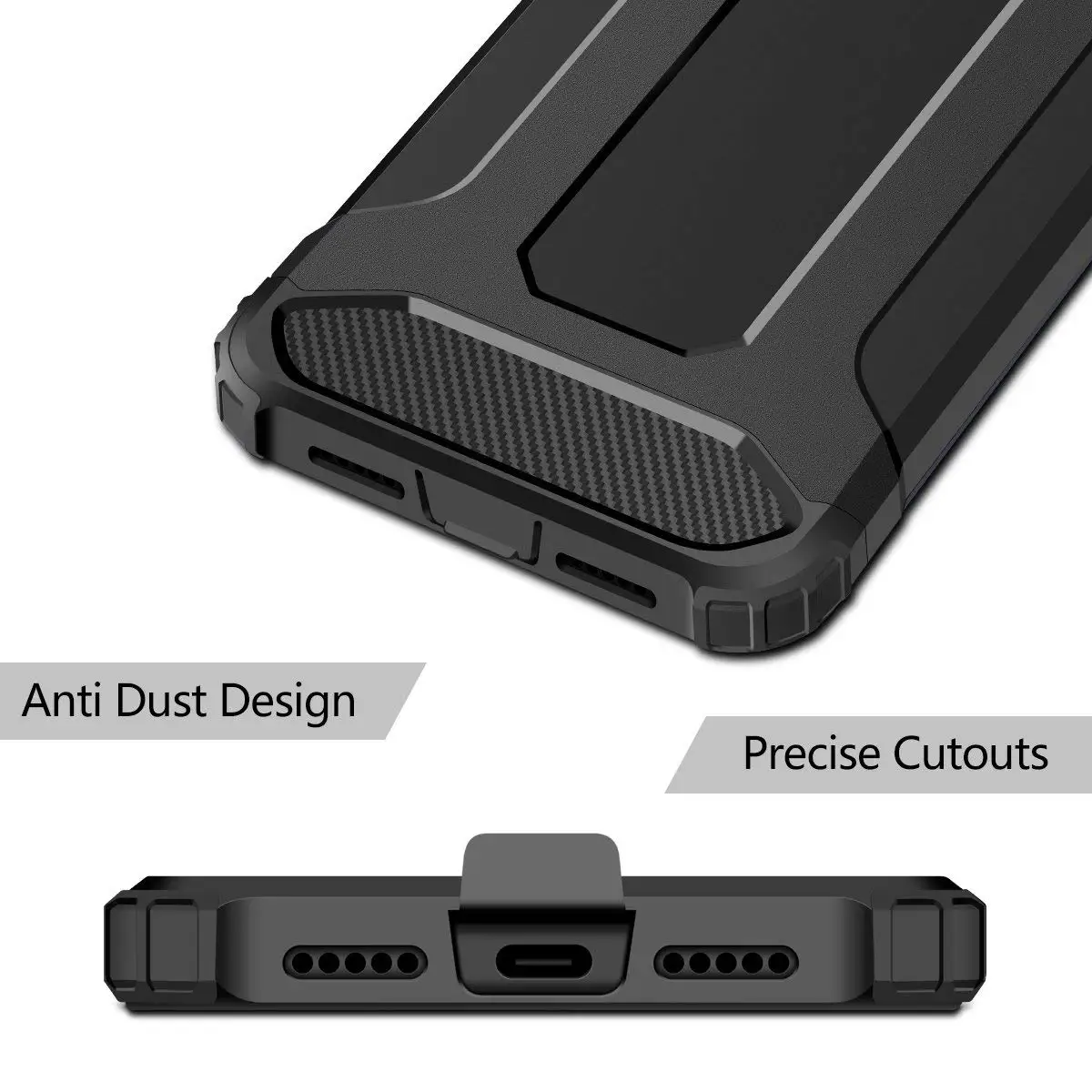 Phone Case For Huawei P8 P9 P10 P20 Cover Shockproof Protective Plain Black Armor Rugged Mate 10 Honor 6X | Мобильные телефоны и