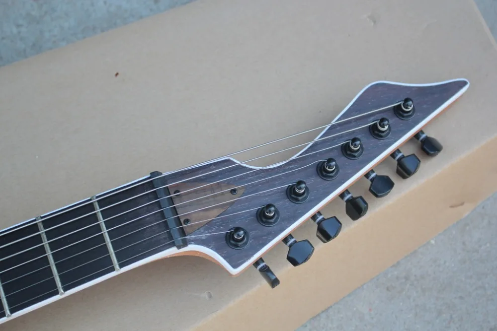 Черная машина 7 струн электрогитара матовая черная 7 струна custom shop гитара KSG kevin shi Гитара s