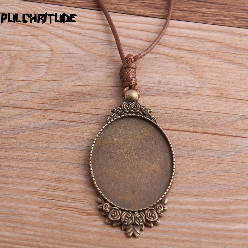 Овальный Кабошон из цинкового сплава с бронзовым покрытием под старину 30*40 мм