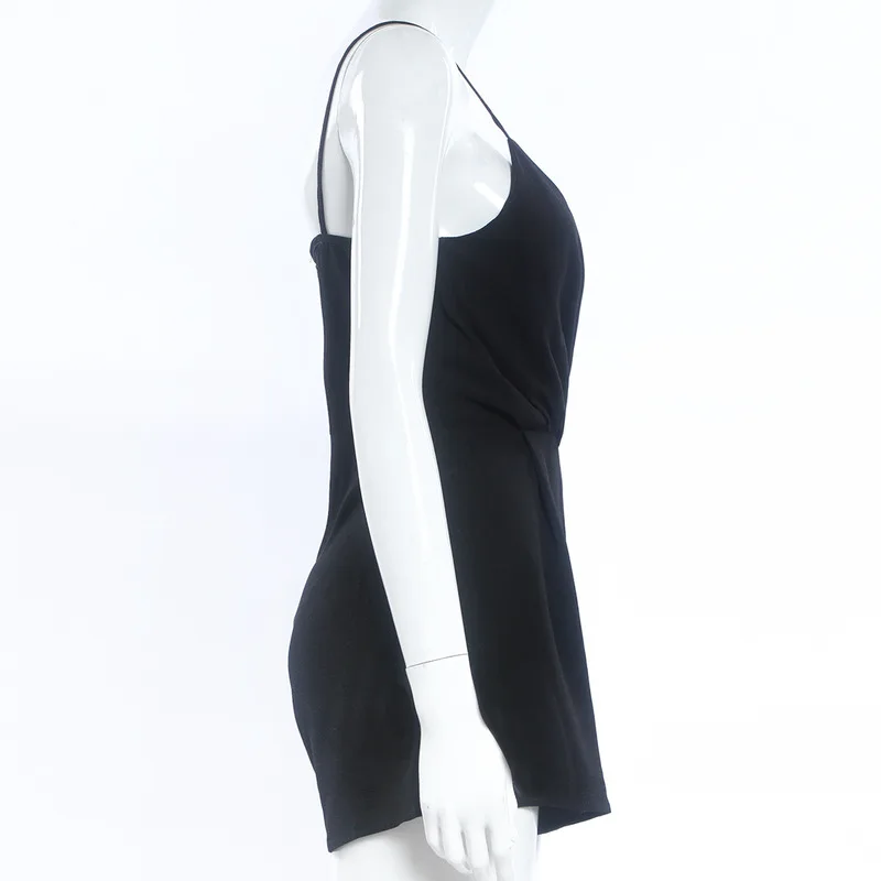 Пикантные Глубокий V Цветочные Однотонная одежда Для женщин комбинезон слинг с