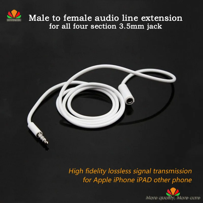 Удлинительный аудиокабель для мужчин и женщин 4 секции разъем 3 5 мм наушников