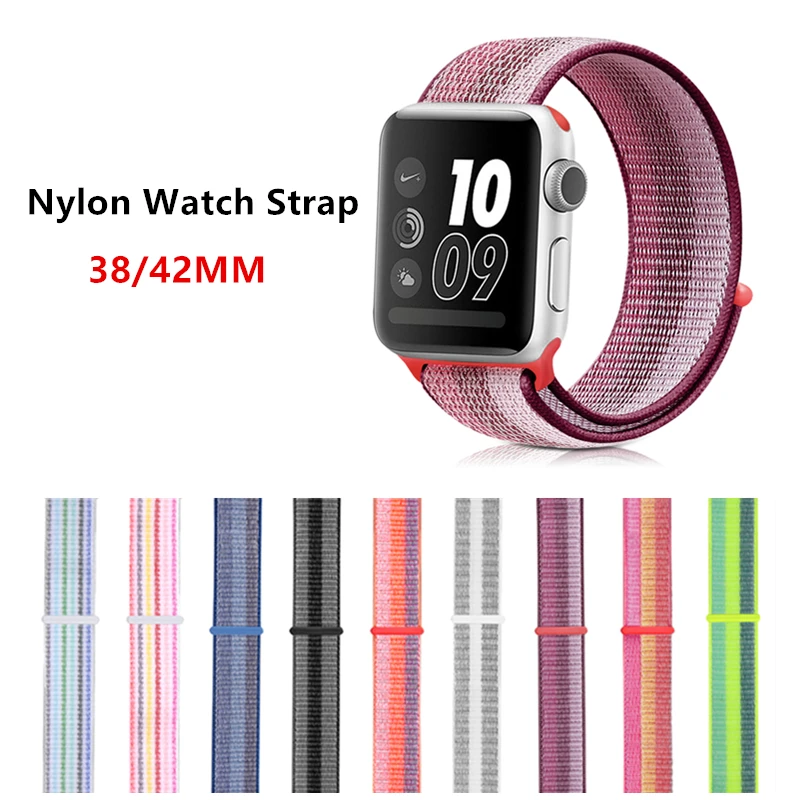 Роскошная легкая дышащая нейлоновая Спортивная петля для Apple Watch Series 3 2 1 42 мм 38 iWatch