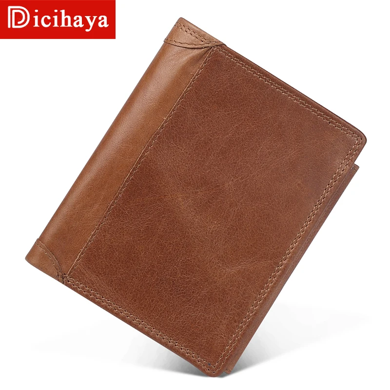 Кошельки Dicihaya из натуральной кожи винтажные бумажники желтого цвета держатель