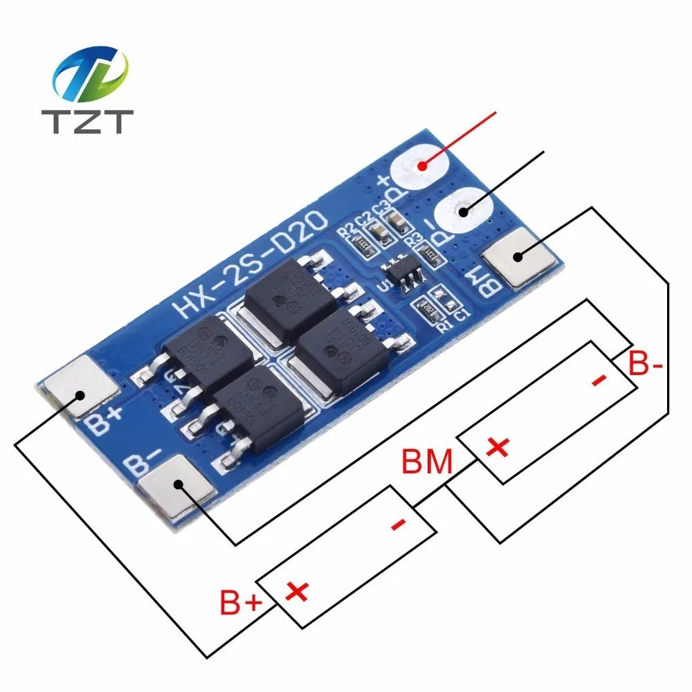 2S 10A 7,4 V 18650 Защитная плата для литиевых батарей 8,4 V сбалансированная функция/Защита от перезаряда
