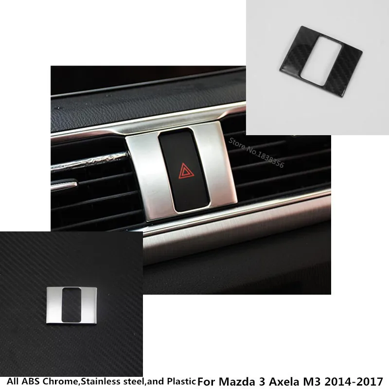 

For Mazda 3 Axela M3 2014 2015 2016 2017 2018 2019 Cover ABS Parking Warning Light Outlet Conditioning Vent Air Trim Frame Lamp
